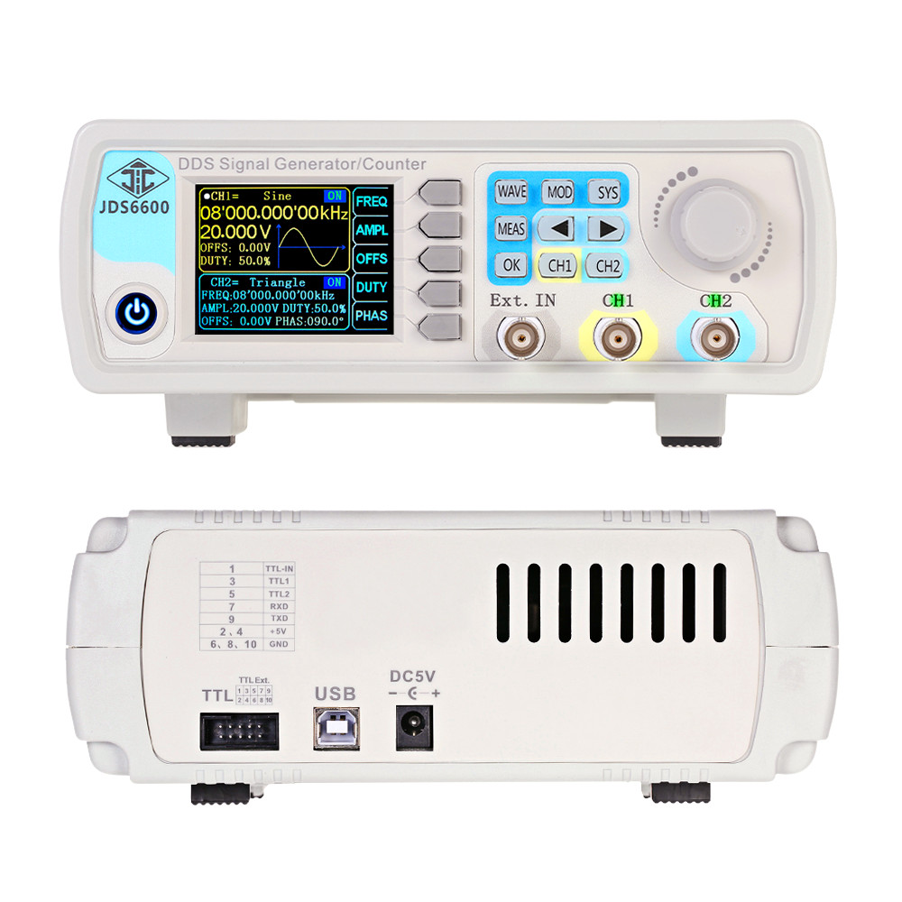 Dual Channel Arbitrary Waveform Function Generator 60Mhz - Generatore di Segnali DDS YAO JDS6600